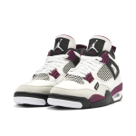 Air Jordan 4 x PSG White Neutral Grey Bordeaux